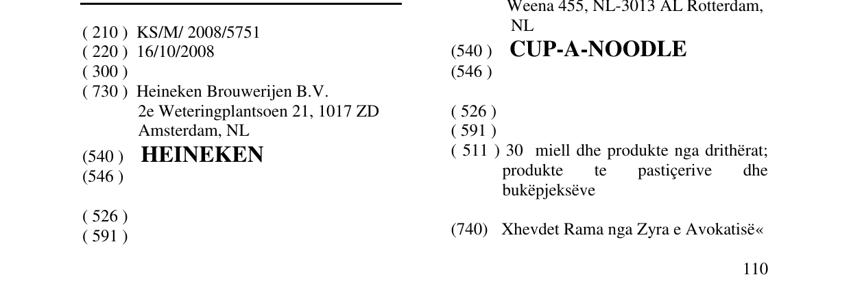 Zëri i markës HEINEKEN në buletin
