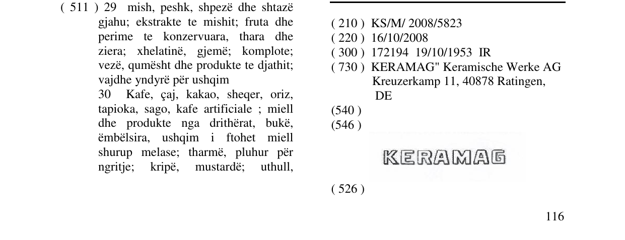 Zëri i markës KERAMAG në buletin
