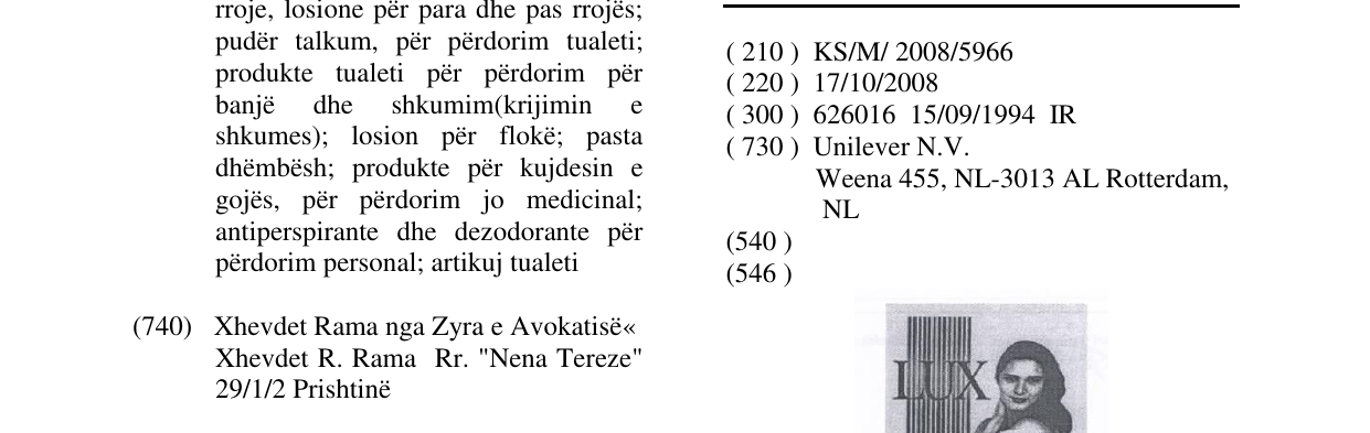 Zëri i markës LUX në buletin