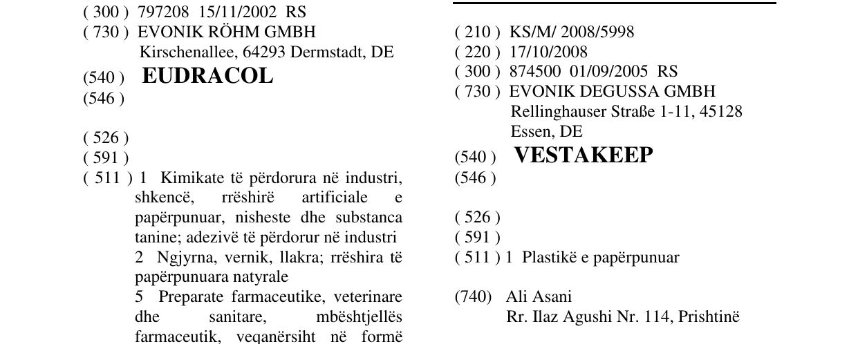 Zëri i markës VESTAKEEP në buletin