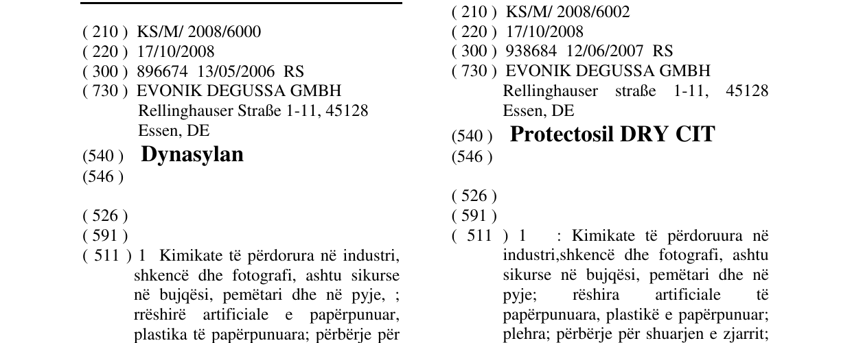 Zëri i markës Dynasylan në buletin
