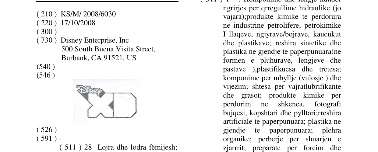 Zëri i markës DISNEP në buletin