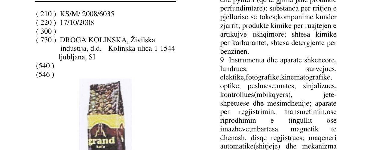 Zëri i markës GRAND në buletin