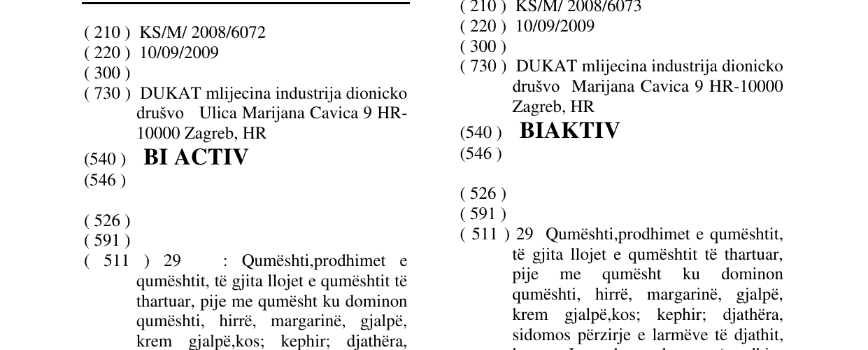 Zëri i markës BI ACTIV në buletin