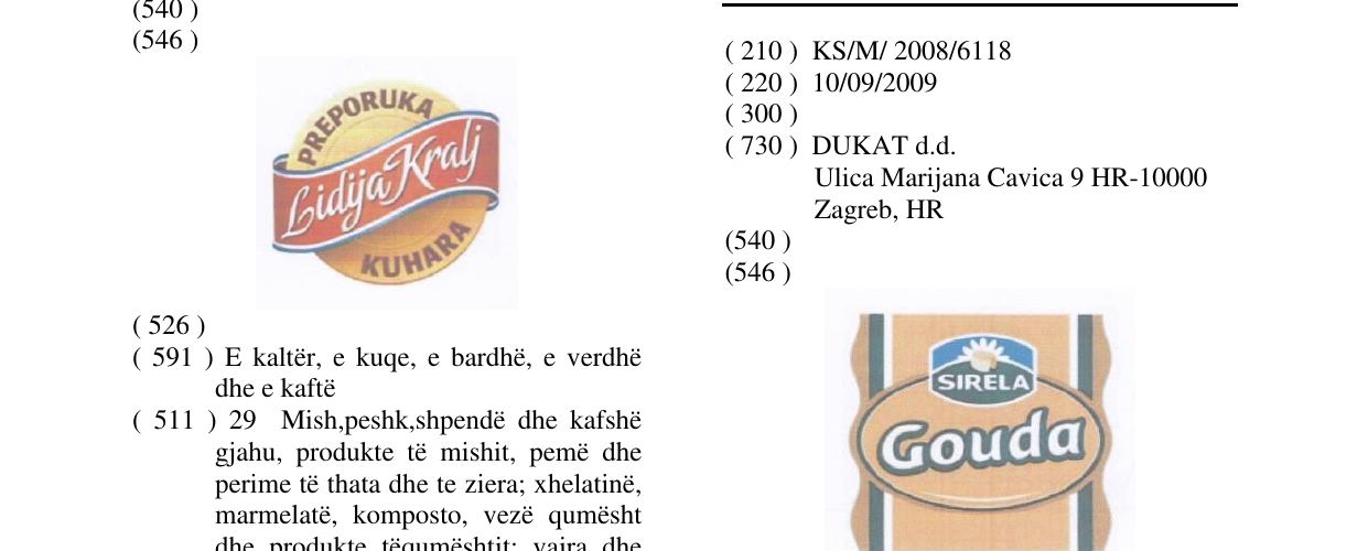 Zëri i markës Markë figurative në buletin