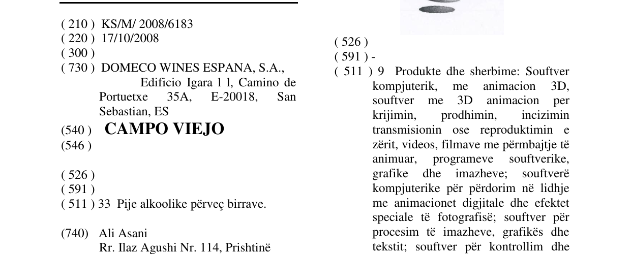 Zëri i markës CAMPO VIEJO në buletin