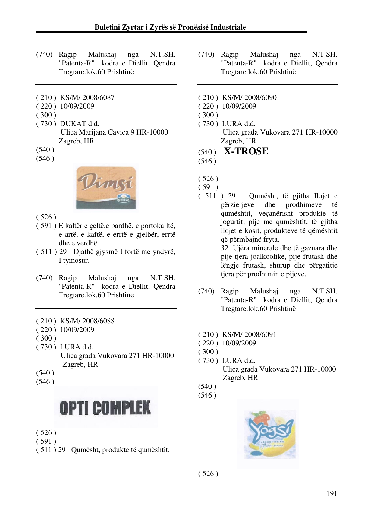 Faqja 191 e buletinit