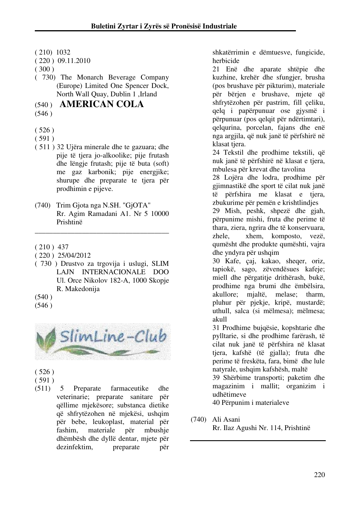 Faqja 220 e buletinit