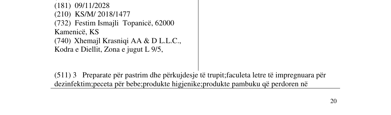 Zëri i markës Tinaʹs në buletin