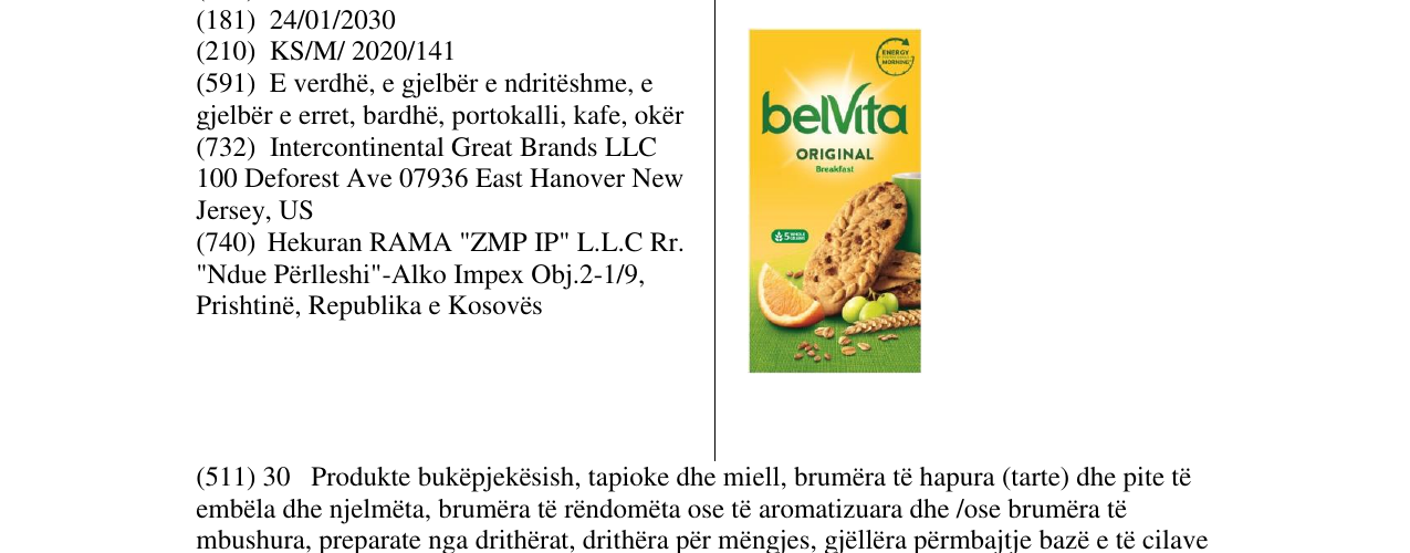 Zëri i markës belVita në buletin