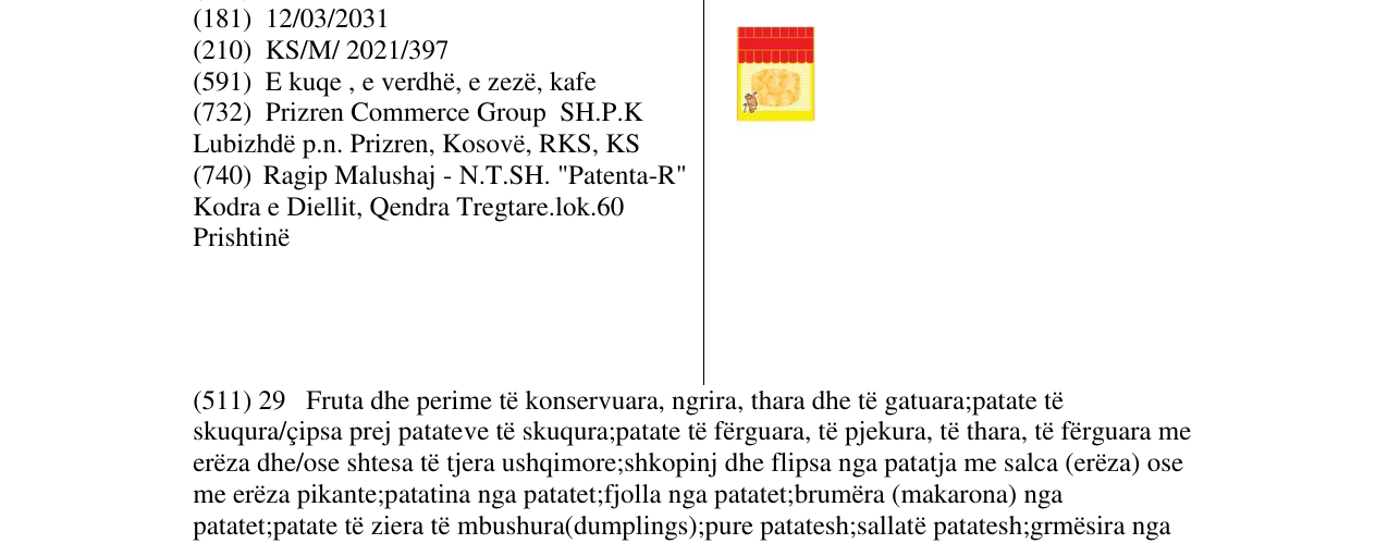 Zëri i markës CIPS në buletin