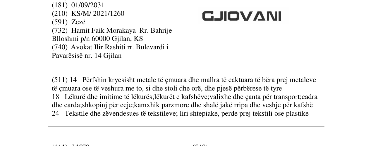 Zëri i markës Markë figurative në buletin