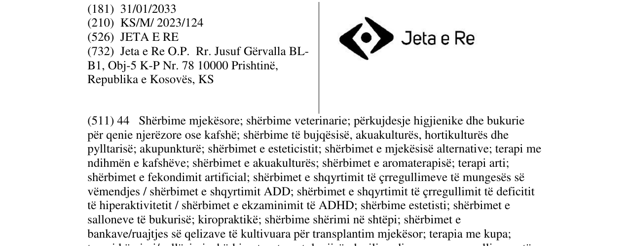 Zëri i markës JETA E RE në buletin