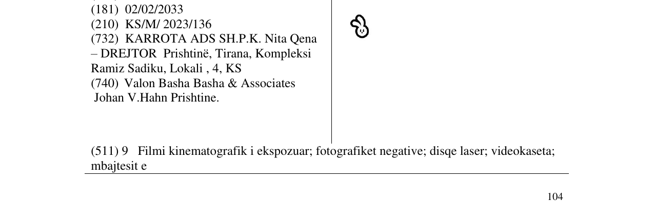 Zëri i markës karrota në buletin