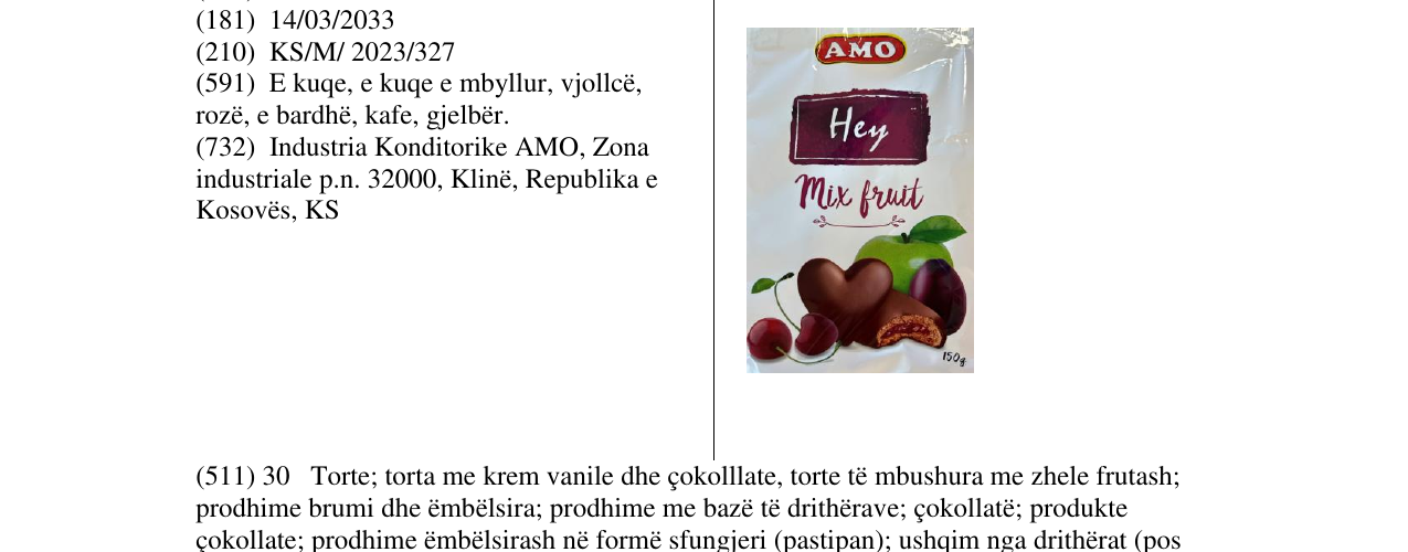 Zëri i markës AMO HEY në buletin