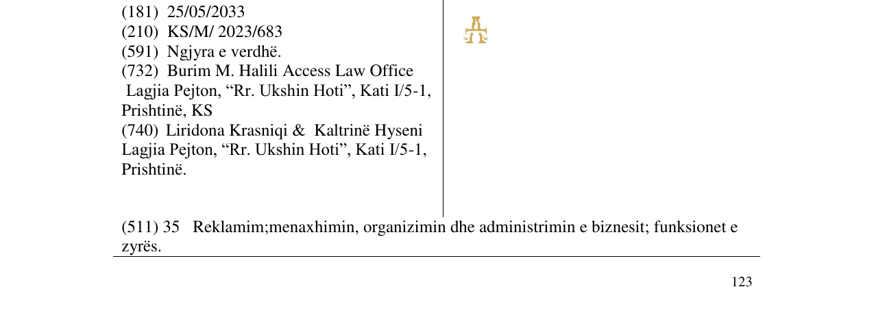 Zëri i markës ACCESS LAW OFFICE në buletin