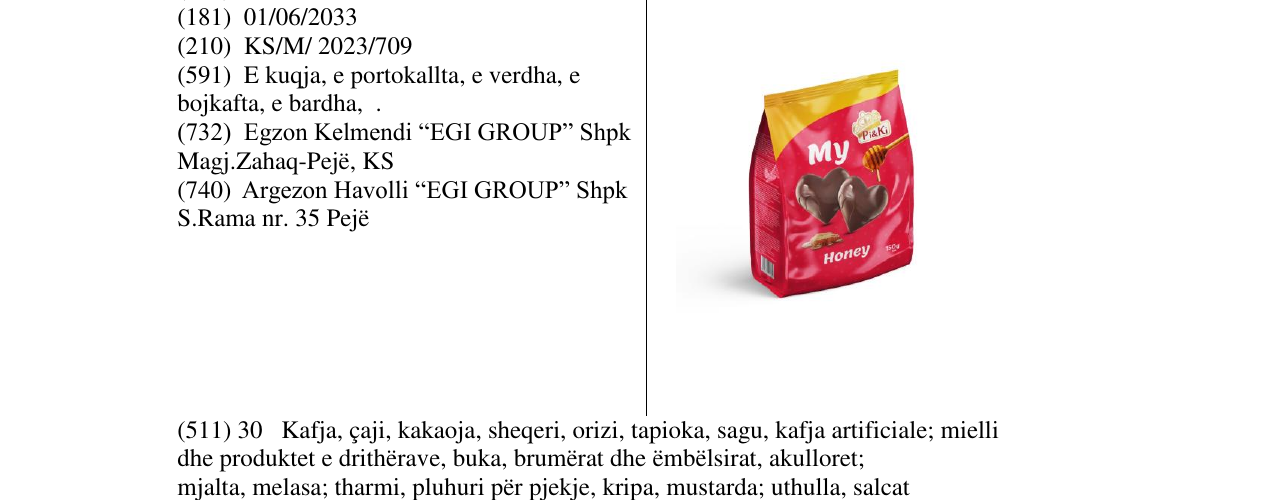 Zëri i markës MY HONEY në buletin