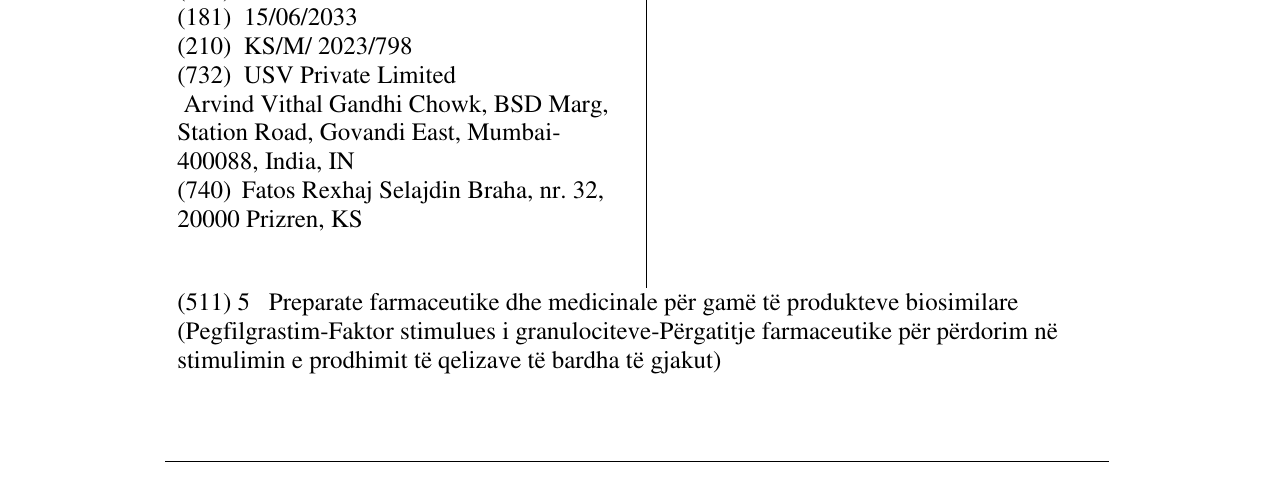 Zëri i markës GRASUSTEK në buletin