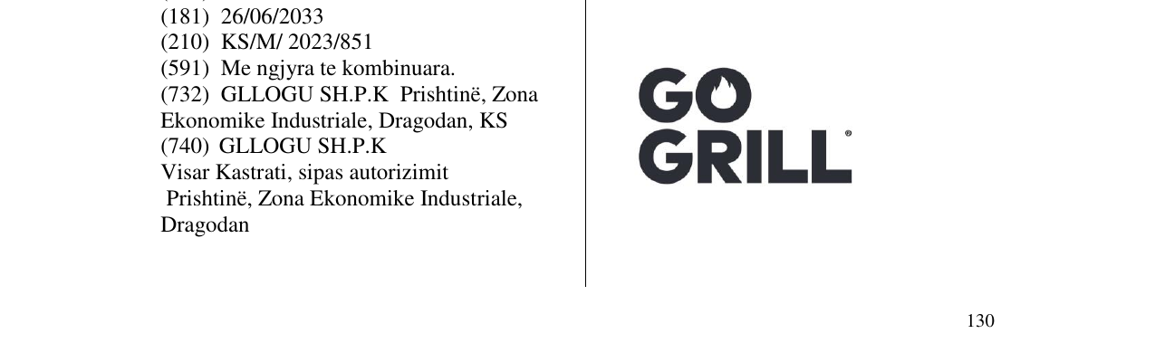 Zëri i markës GO GRILL në buletin