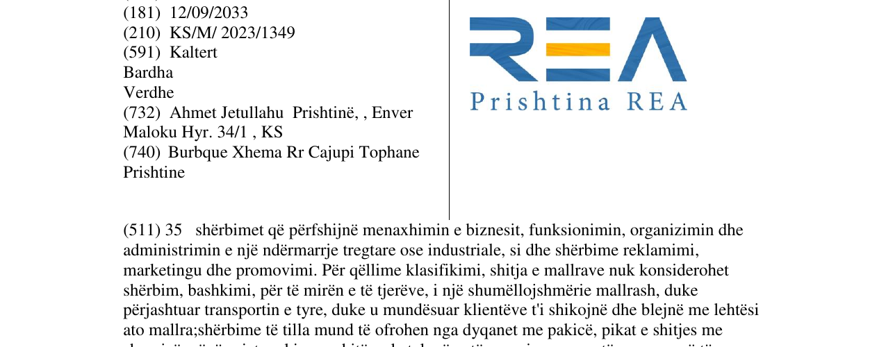 Zëri i markës REA në buletin