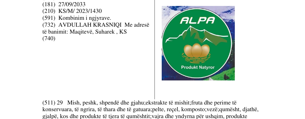 Zëri i markës ALPA në buletin