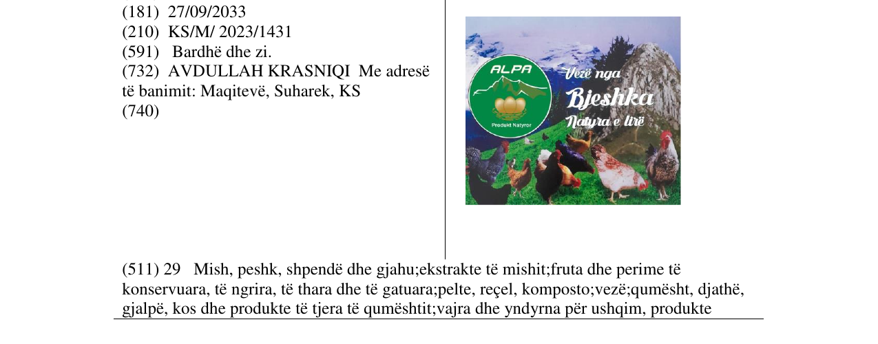 Zëri i markës ALPA në buletin