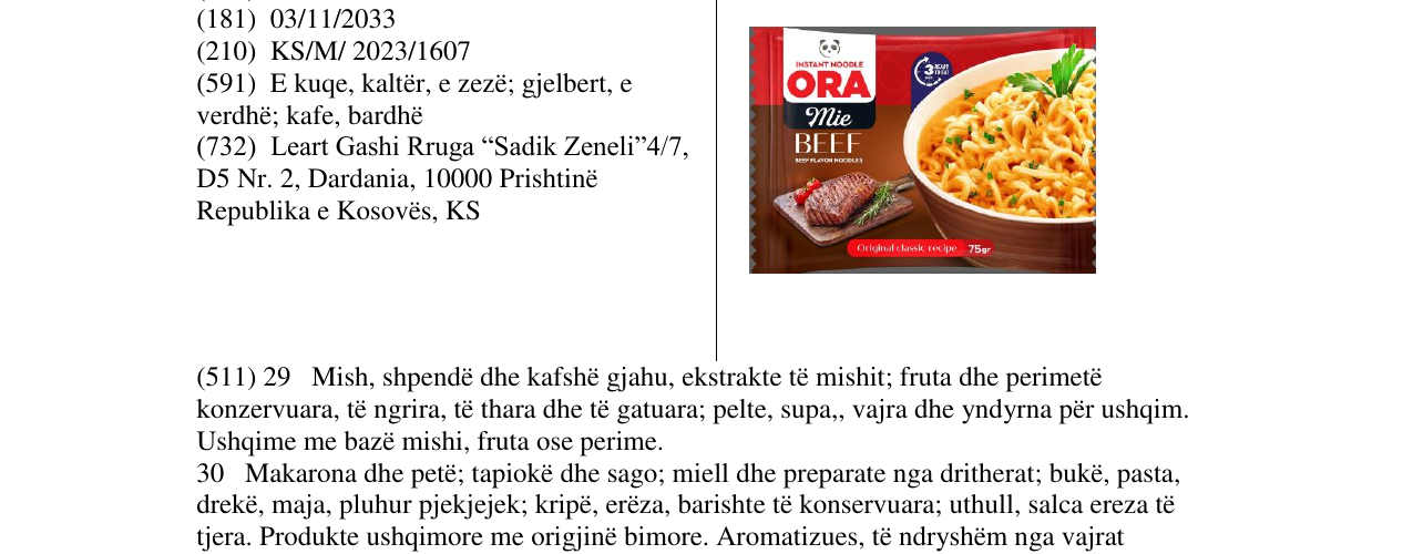 Zëri i markës Markë figurative në buletin