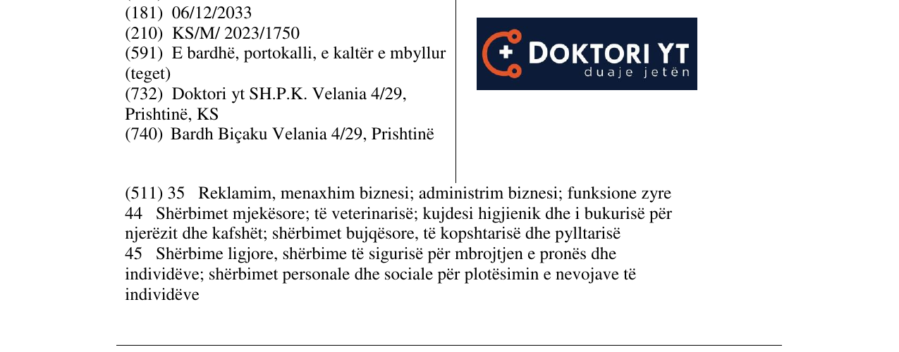 Zëri i markës doktori yt në buletin