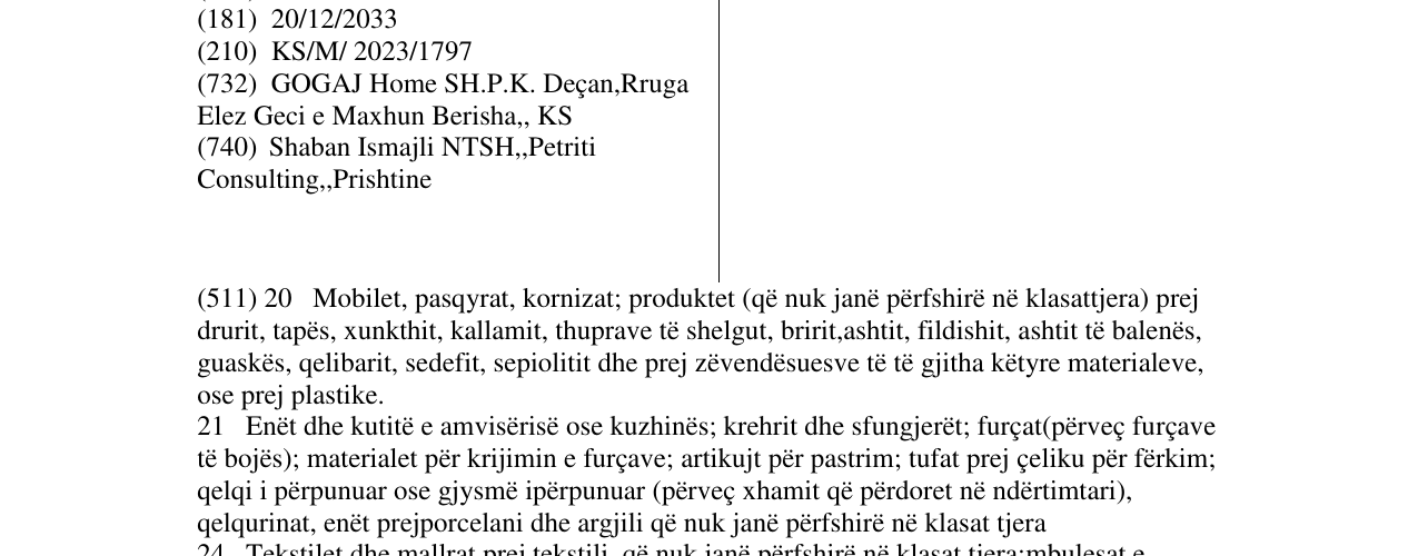 Zëri i markës GOHOME në buletin