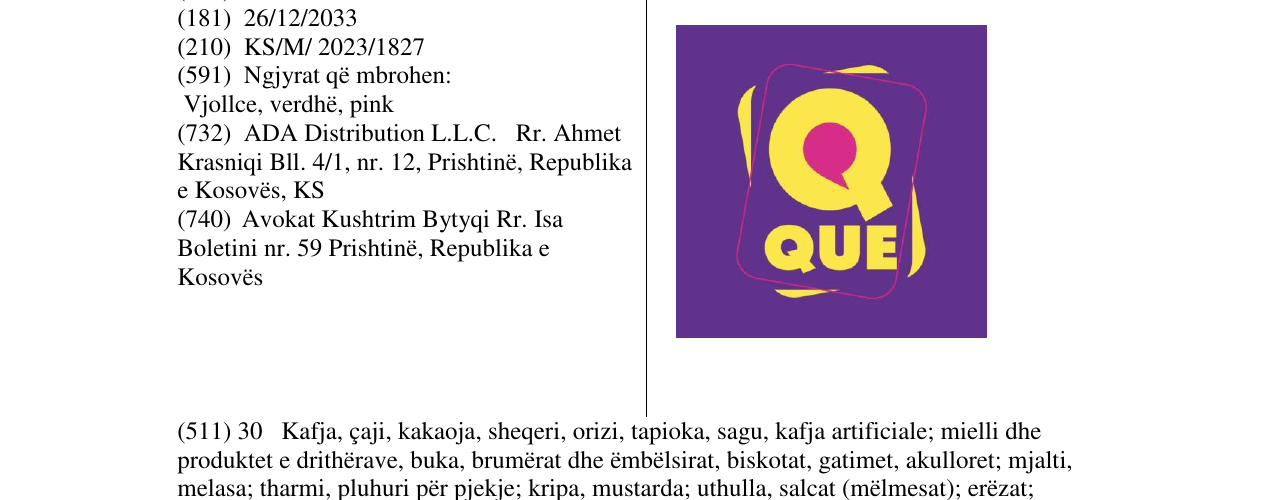 Zëri i markës QUE në buletin