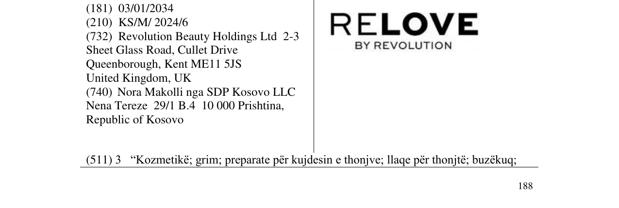 Zëri i markës RELOVE BY REVOLUTION në buletin