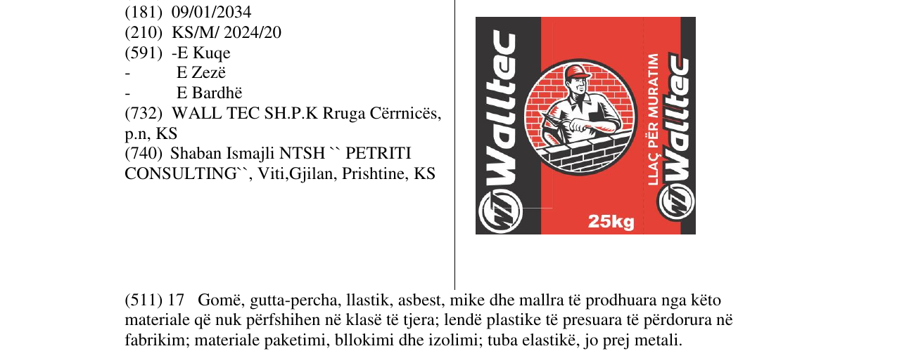 Zëri i markës walltec në buletin
