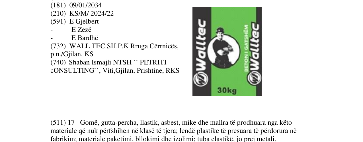 Zëri i markës walltec në buletin