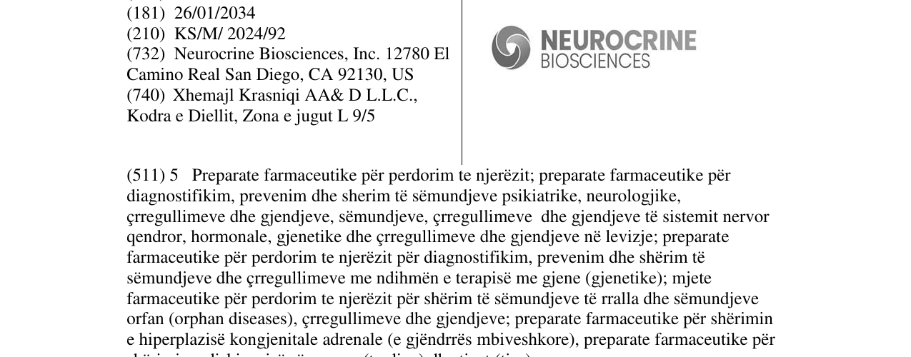Zëri i markës NEUROCRINE BIOSCIENCES në buletin