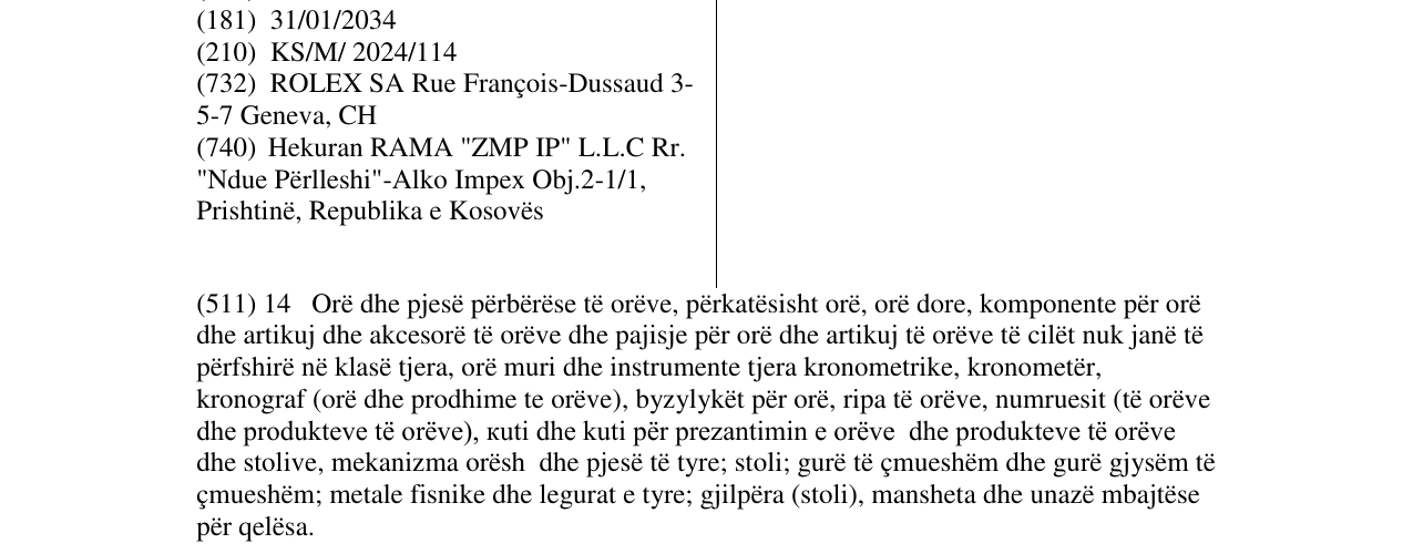 Zëri i markës CHRONERGY në buletin