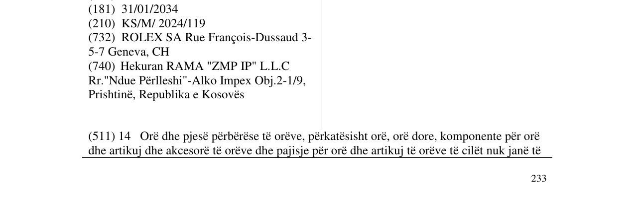 Zëri i markës TRIPLOCK në buletin