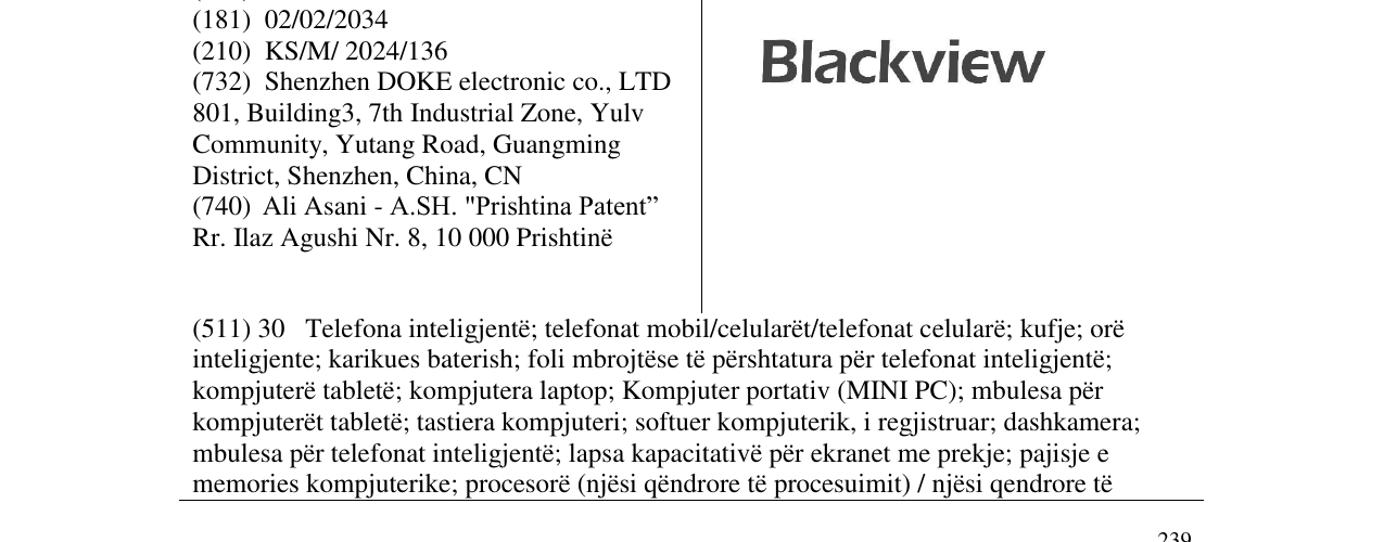 Zëri i markës Blackview në buletin