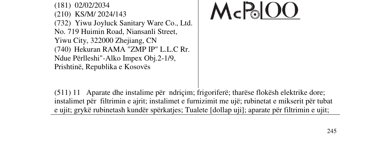 Zëri i markës McPoLOO në buletin