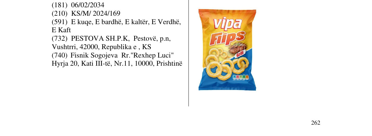 Zëri i markës vipa Flips Grill në buletin