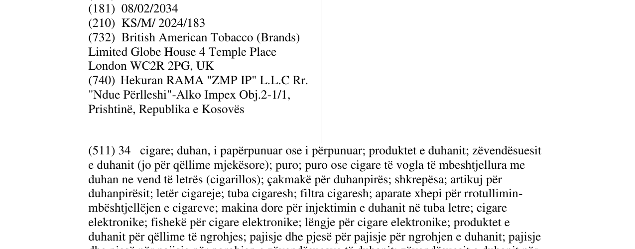 Zëri i markës RIVO në buletin