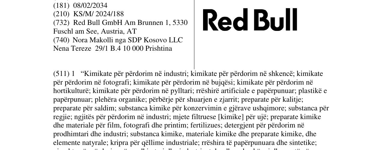 Zëri i markës Red Bull në buletin
