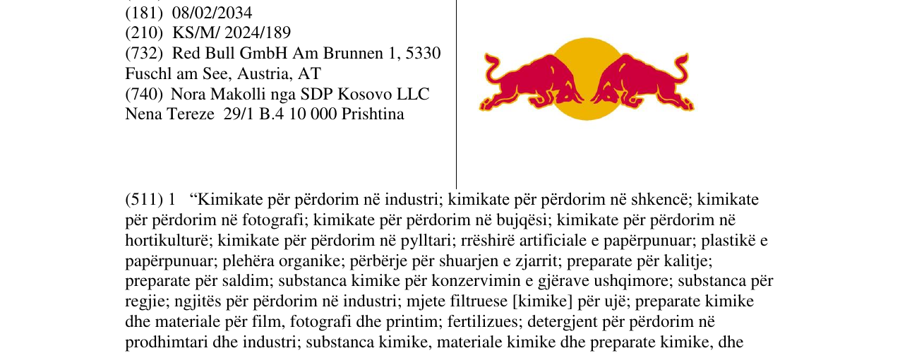 Zëri i markës red bull në buletin