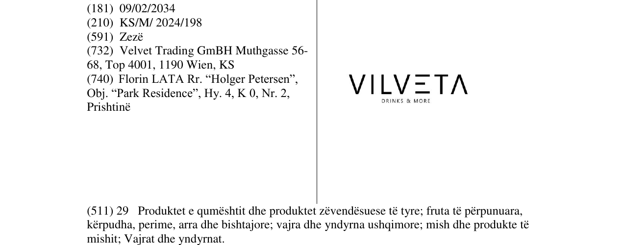 Zëri i markës vilveta në buletin