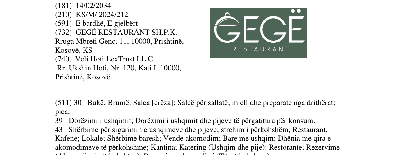Zëri i markës gegë në buletin