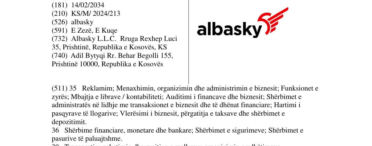 Zëri i markës albasky në buletin