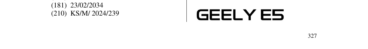 Zëri i markës GEELY E5 në buletin