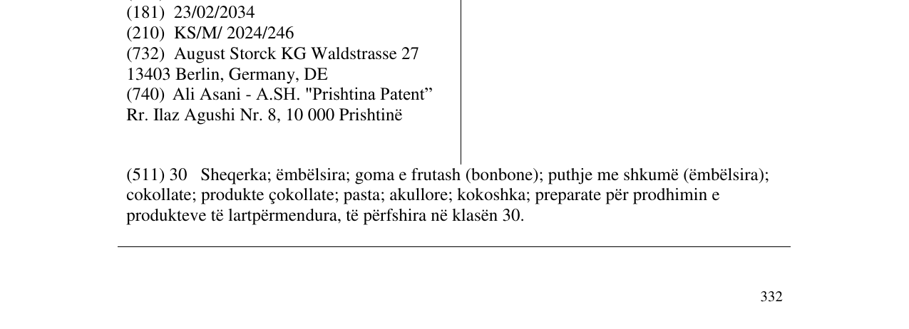 Zëri i markës merci Intense Selection në buletin