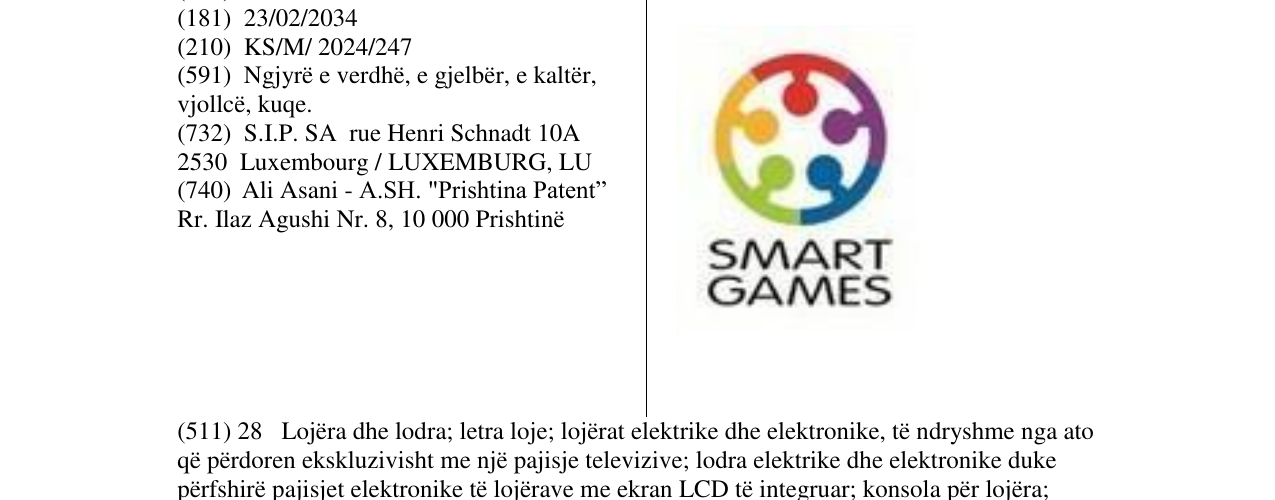 Zëri i markës SMART GAMES në buletin