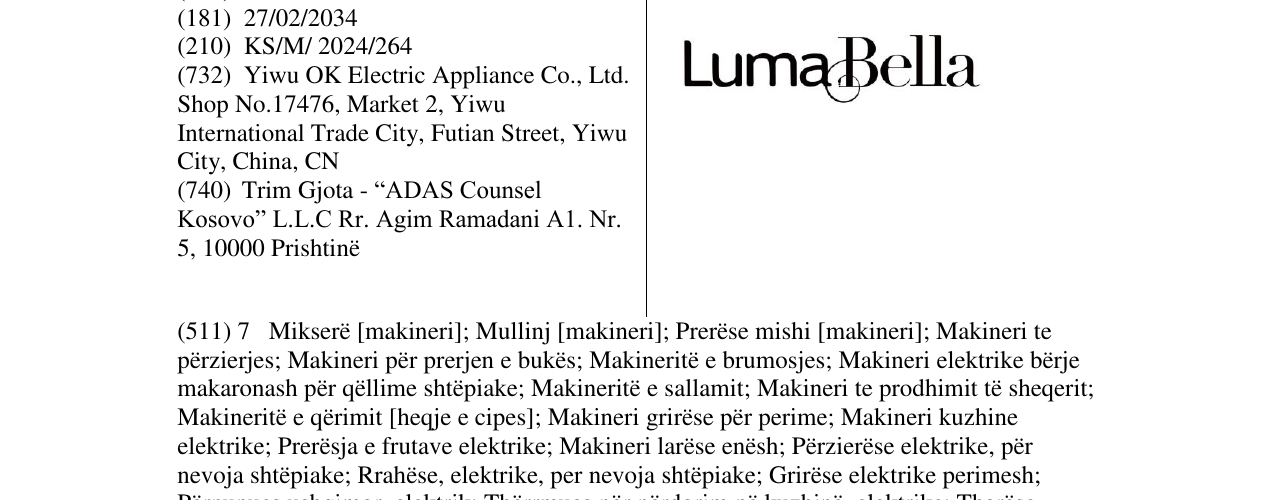 Zëri i markës LumaBella në buletin