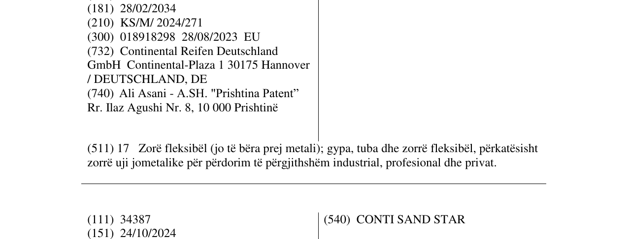 Zëri i markës CONTI ECO BLUE në buletin
